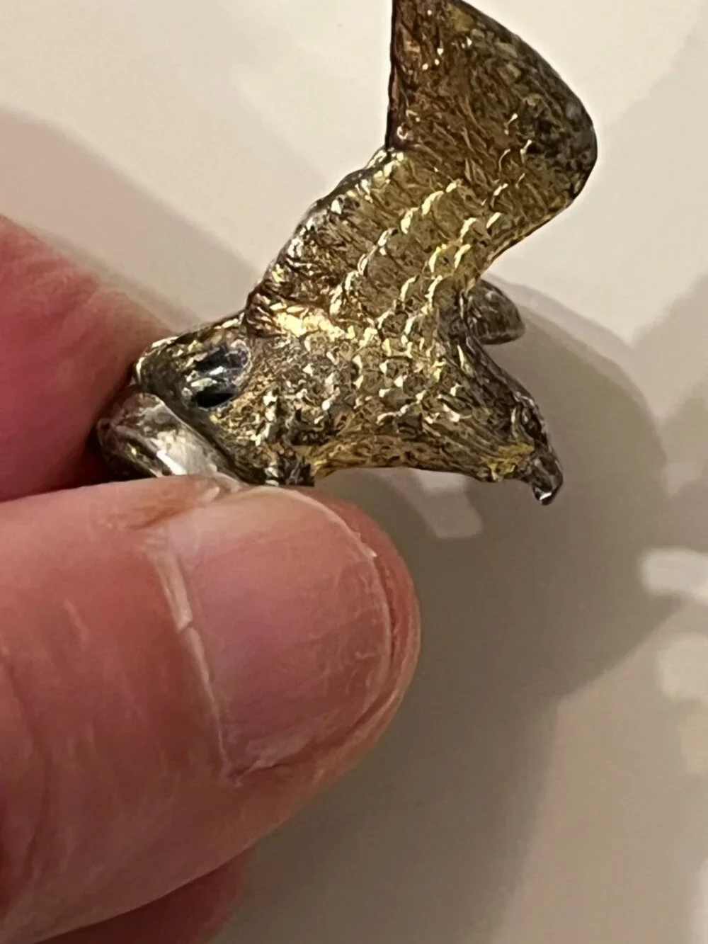 Vintage Silver Plated Handled Double Jigger Twisted Stem Crested Eagle Finial